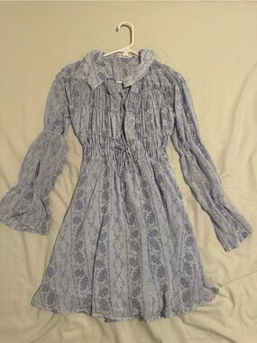 Kimchi Blue Pale Blue Floral Blouse